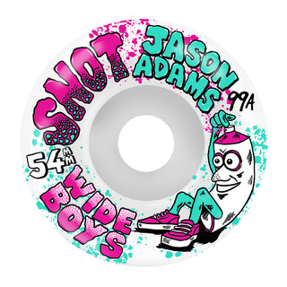 Snot Skateboard Wheels 54mm Jason Adams Wide Boys 99A White
