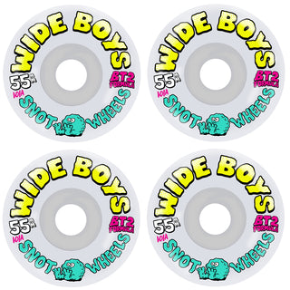 Snot Skateboard Wheels 55mm Wide Boys 101A White/Yellow