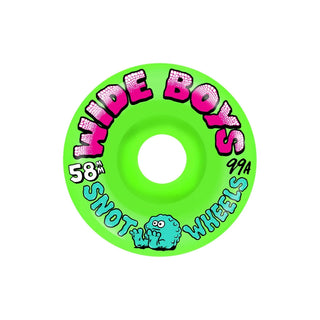 Snot Skateboard Wheels 58mm Wide Boys 99A Neon Green
