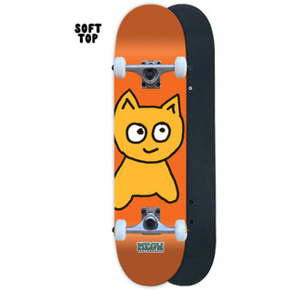 Meow Skateboard Complete Big Cat Soft Top Orange 7.25" Mini