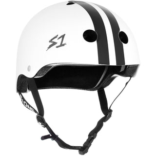 S-One Skateboard Helmet Certified Lifer Gloss/Black Stripes Size S