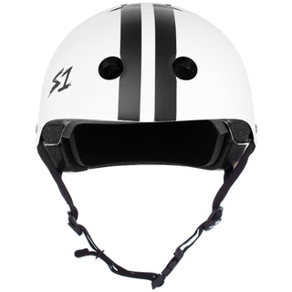 S-One Skateboard Helmet Certified Lifer Gloss/Black Stripes Size S