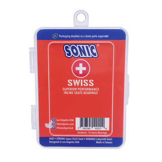 Sonic Inline Roller Hockey Skate Bearings Swiss 608 16-Pack