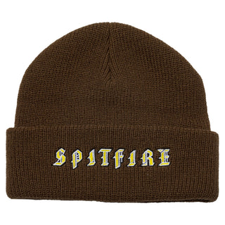 Spitfire Wheels Beanie Old E Cuff Brown