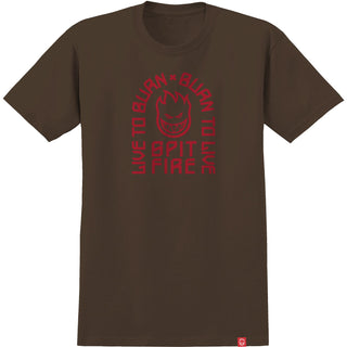 Spitfire Wheels Shirt LTB Arch Brown/Red