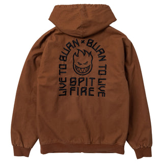 Spitfire Wheels Jacket LTB Arch Embroidered Dark Brown