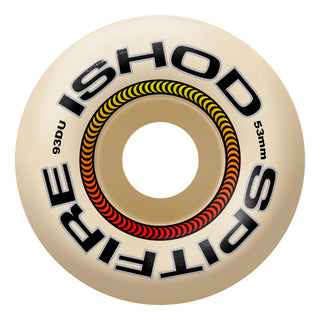 Spitfire Skateboard Wheels 53mm F4 93A Ishod Lock-In Classic Natural