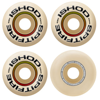 Spitfire Skateboard Wheels 53mm F4 93A Ishod Lock-In Classic Natural