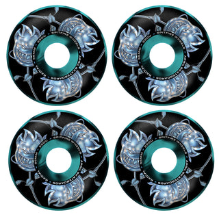 Spitfire Skateboard Wheels 56mm F4 99A April Bighead Rose Radial Blue Swirl