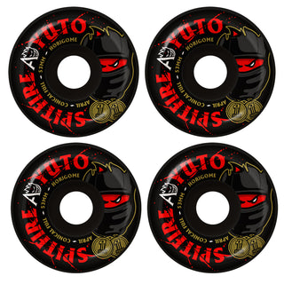 Spitfire Skateboard Wheels 53mm F4 99A April Yuto Horigome Conical Full Black