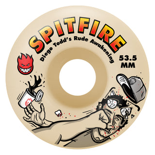 Spitfire Skateboard Wheels 53.5mm F4 99A Diego Rude Todd Awakening Classic Natural
