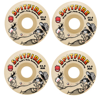 Spitfire Skateboard Wheels 53.5mm F4 99A Diego Rude Todd Awakening Classic Natural