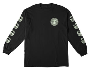 Spitfire Wheels Longsleeve Shirt Deathmask Classic Glow Black