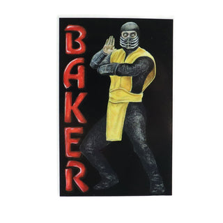 Baker Skateboards Sticker Finish Him Black 3.25" x 5"