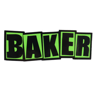 Baker Skateboards Sticker Logo Black/Green 5" x 1.75"