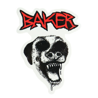 Baker Skateboards Sticker Where My Dogs At Clear 3.75" x 5"