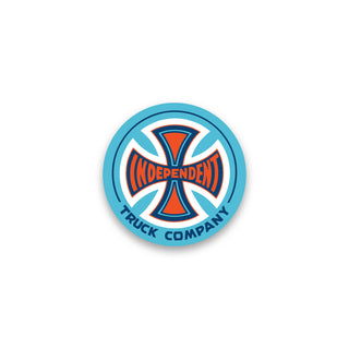 Independent Trucks Sticker Truck Co Legacy Cross Blue/Orange 1"