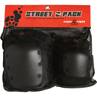 Triple 8 Pad Set Street 2-Pack Black Large