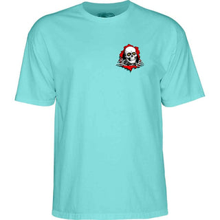 Powell Peralta Skateboard Shirt Support Your Local Skate Shop Ripper Teal Ice
