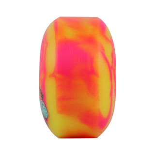 Snot Wheel Co. Skateboard Wheels 52mm Swirls 101A Yellow/Pink