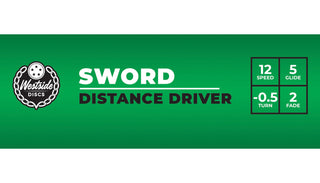 Westside Discs Disc Golf VIP Sword Distance Driver 12/5/-0.5/2 Yellow/Maroon 174 grams