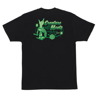 Creature Skateboard T-Shirt Meat Grinder Black