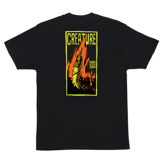Creature Skateboards Shirt Burn Witch Burn Black