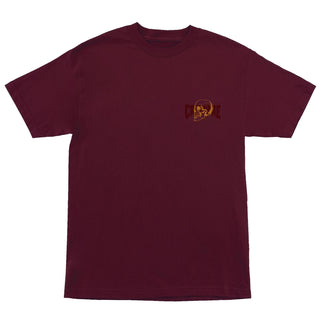 Creature Skateboards Shirt Spiral Skull Maroon
