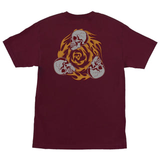 Creature Skateboards Shirt Spiral Skull Maroon