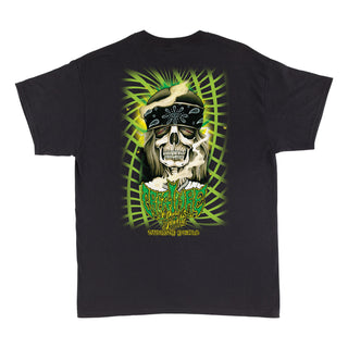 Creature Skateboards Shirt Gravette Hippie Skull 20th Black