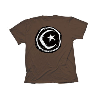 Foundation Skateboard T-Shirt Star & Moon Brown 