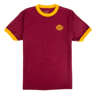 Habitat Skateboards Shirt Coat of Arms Maroon
