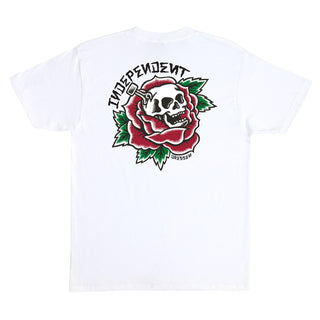 Independent Trucks Shirt Dressen Skull Rose White