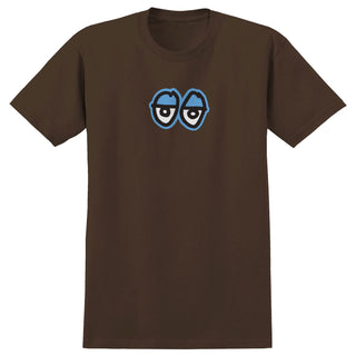 Krooked Skateboards Shirt Eyes Large Brown/Blue/Black/White Brown
