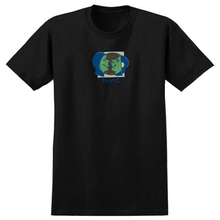 Krooked Skateboards Shirt Moonsmiley Black Black