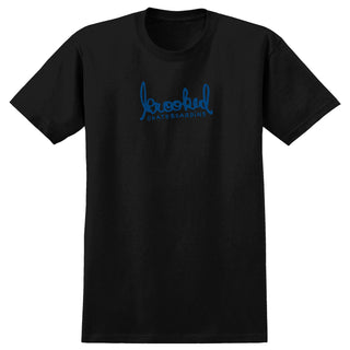 Krooked Skateboards Shirt Skript Black/Blue Black