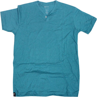 Matix Shirt Single Button V-Neck Teal