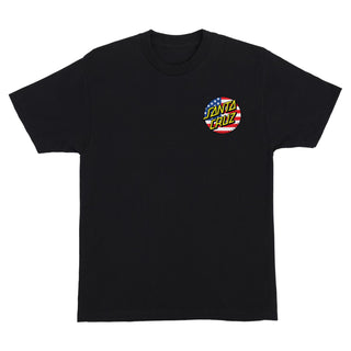 Santa Cruz Skateboards Shirt July 4th Dot V2 Black
