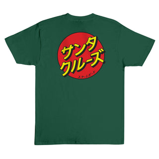 Santa Cruz Skateboards Shirt Katakana Dot Forest Green