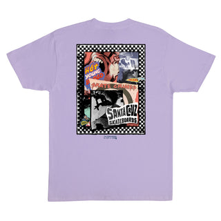 Santa Cruz Skateboards Shirt Ad Collage Orchid