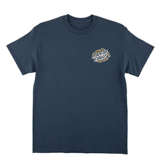 Santa Cruz Skateboards Shirt Grabke Exploding Dot Blue Dusk