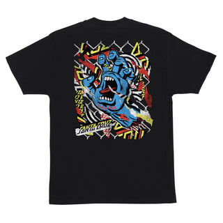 Santa Cruz Skateboards Shirt Damaged Hand Black