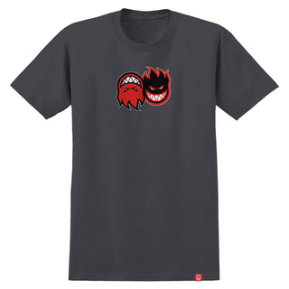 Spitfire Wheels Youth Shirt Eternal Fill Charcoal/Red/White Kids