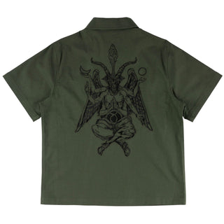 Welcome Skateboards Work Shirt Altar Ripstop Ivy Green 