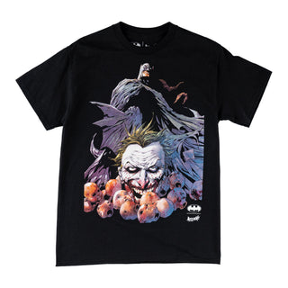 Welcome x Batman Skateboard T-Shirt Heads Up Black