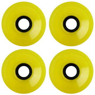 Longboard Wheels 70mm Smooth Transparent Yellow USA Made 78A