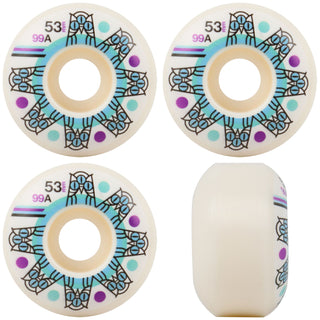 Independent Skateboard Trucks 139 (8.0") Triclops Wheels 53mm 99A White, Bones Reds