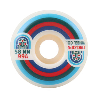 Triclops Skateboard Wheels 58mm Trax 99A White