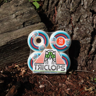 Triclops Skateboard Wheels 58mm Trax 99A White
