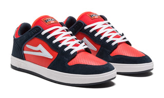 Lakai Shoes Telford Low Navy/Flame Suede Mens